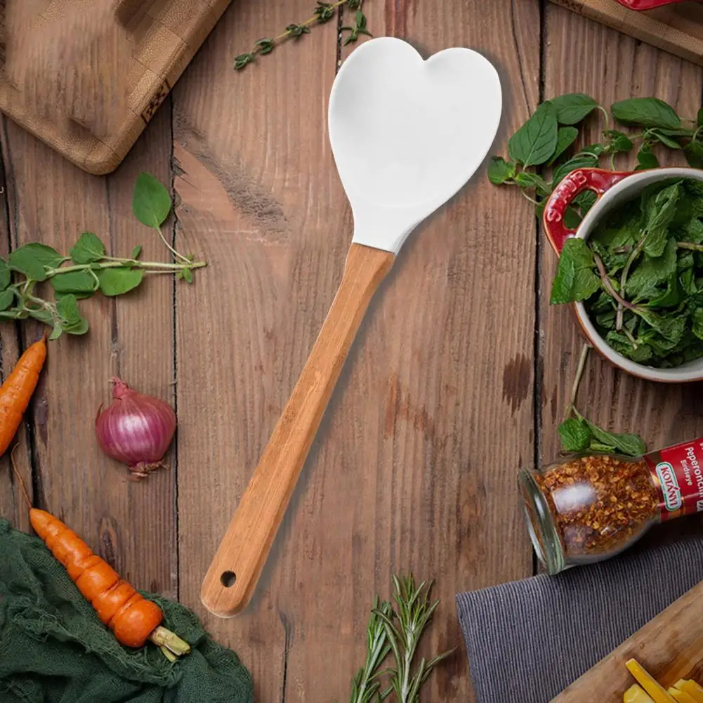 

Durable Rice Scoop Easy to Wash Wear-resistant Mini Wooden Handle Rice Scoop Soup Ladle Home Scoop