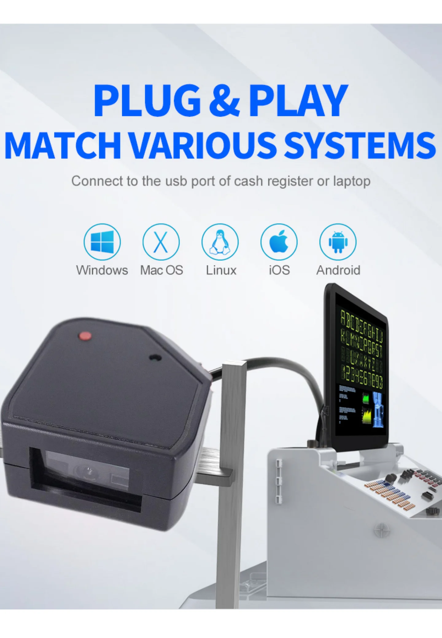 Фото 2026 SanVie SV1091 OEM Модуль-мотор для считывания 1D/2D QR-кодов, встроенный фиксированный сканер штрих-кодов №5