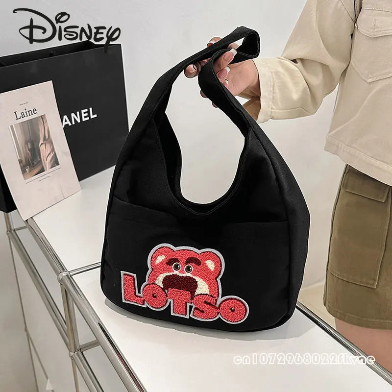Disney Strawberry Bear 2023 Women's Shoulder Bag Fashion Portable Women's Bag Multifunctional Shopping Bag Cartoon Mobile Bag