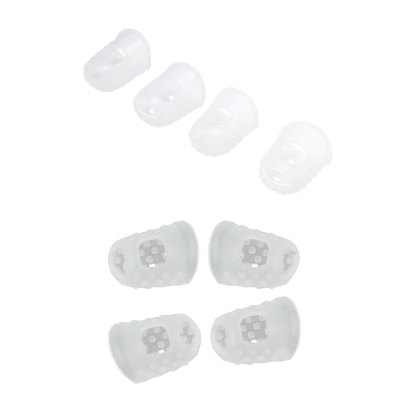 

Quality 8Pcs New Soft Silicone Guitar Thumb Finger Picks Protector Fingertips (Transparent XXS & L)