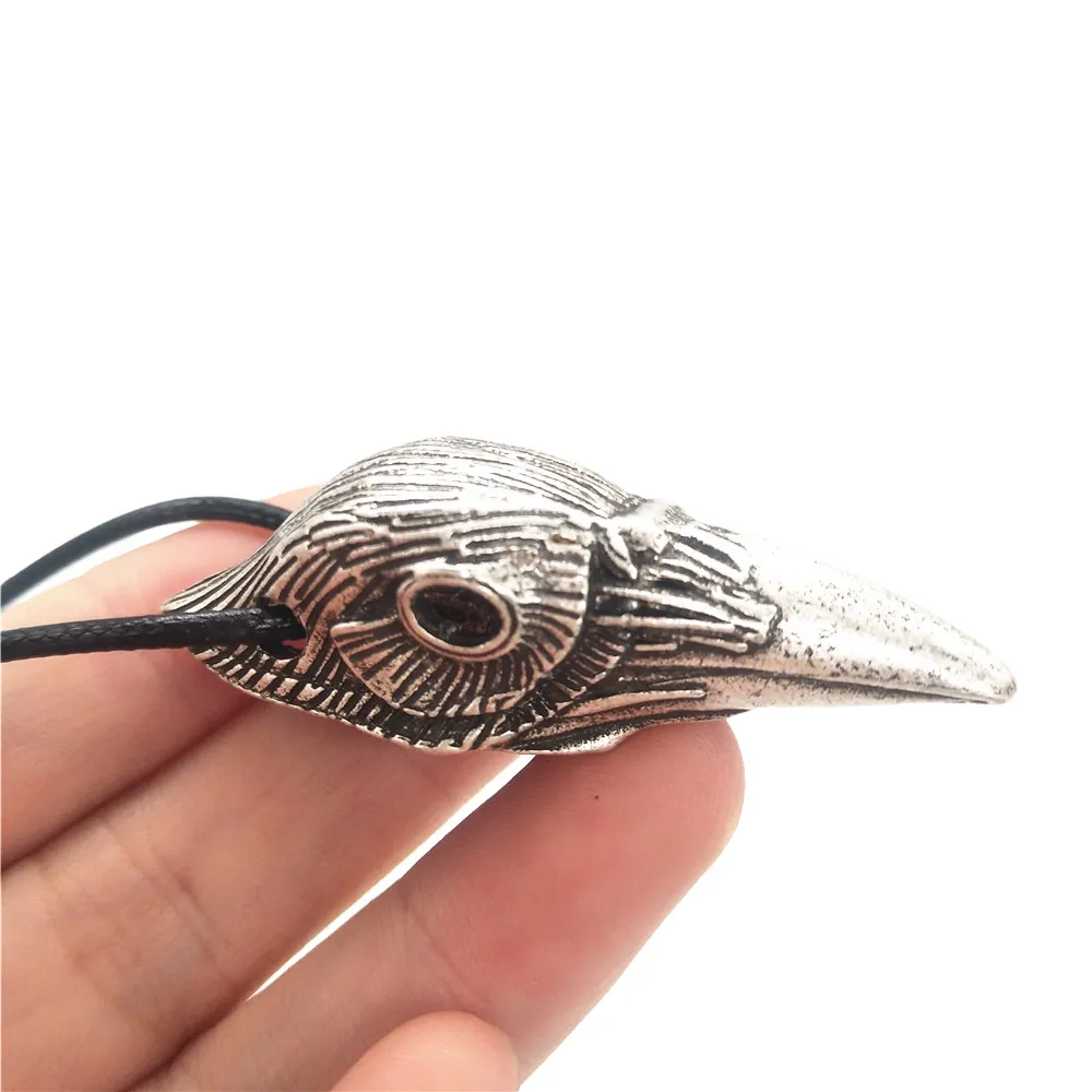 Goth Odin Ворон череп ювелирные изделия фотоготические животные Птица Подвеска