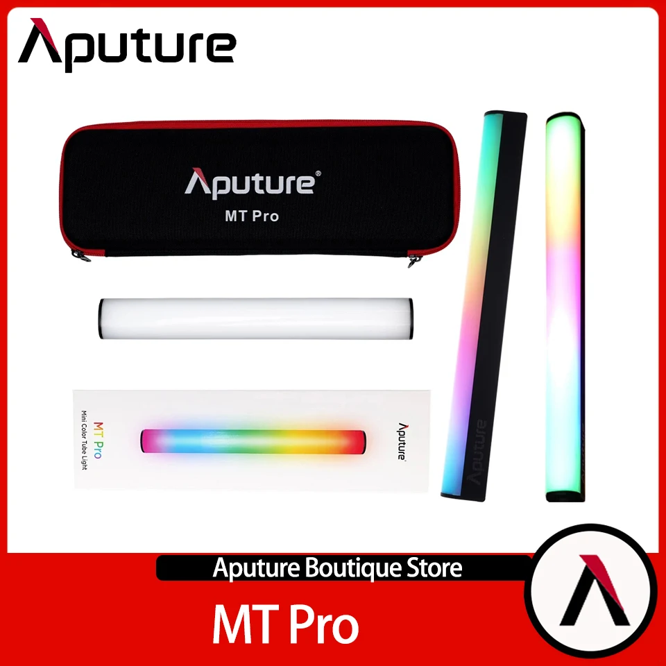 

Aputure MT Pro Full-color Mini LED Tube Light 7.5w 2000 – 10000K 36RGBww Pixel Light Stick Chargeable 9 Built-in System FX