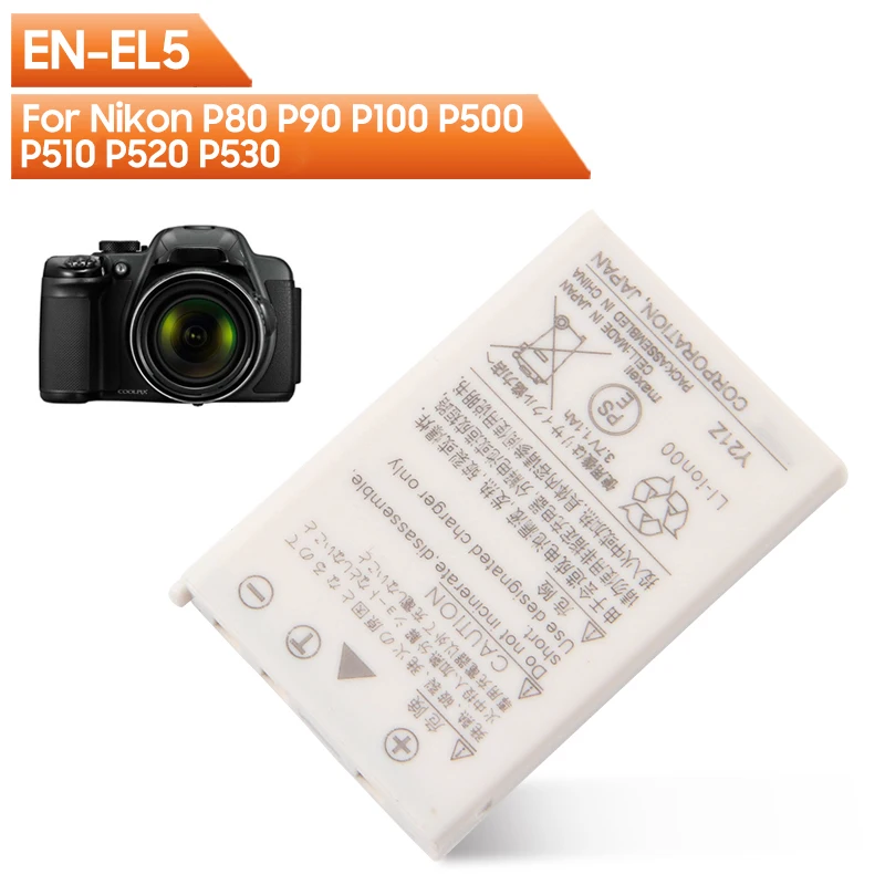Запасная батарея 1100 мАч 3,7 в для Nikon P90 P100 P500 P5100 P520 P530 P5000 P6000 3700 P80 CoolPix 4200 5200 S10 P510