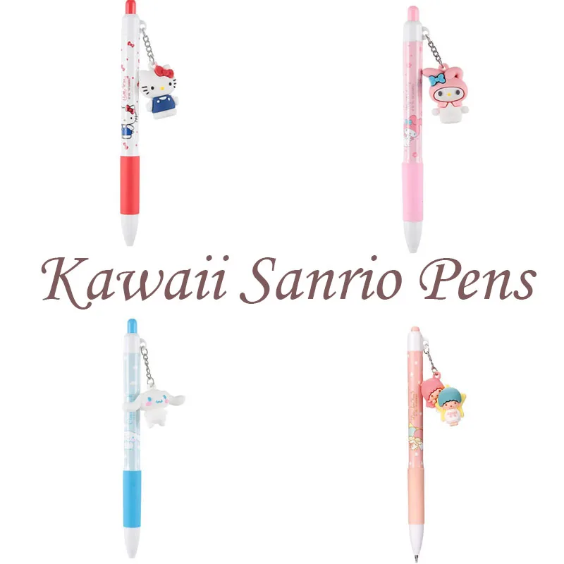 

Kawaii Sanrio Pen Cute Hello Kt My Melody Cinnamoroll Cartoon Anime Pendant Signature Pen Toys for Children Birthday Gift