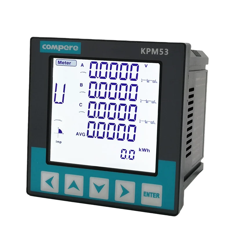 

KPM 53U RS485 wired 3 phase modbus power meter digital voltmeter with relay output