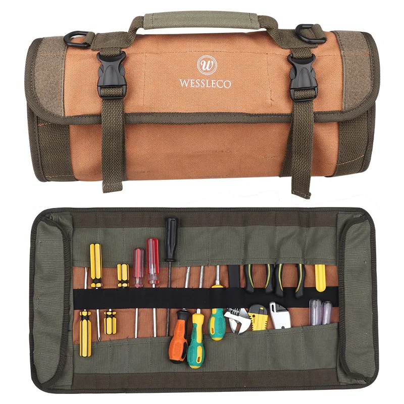 Folding Multi-Purpose Carrying Handle Organizer Rolling Tool Bag for Electrician