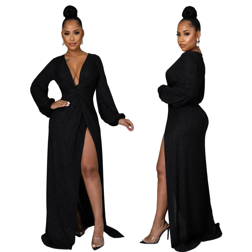 Line Spit Dress Women Dress Party Dress 