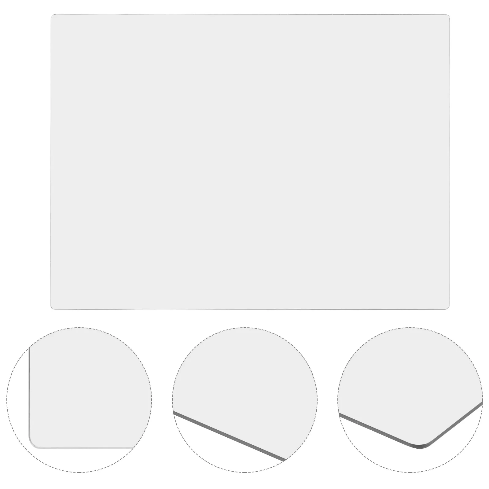 

Adhesive Wall Mirror Durable Office Decor Living Room Dorm Vanity Rounded Corner Makeup Acrylic