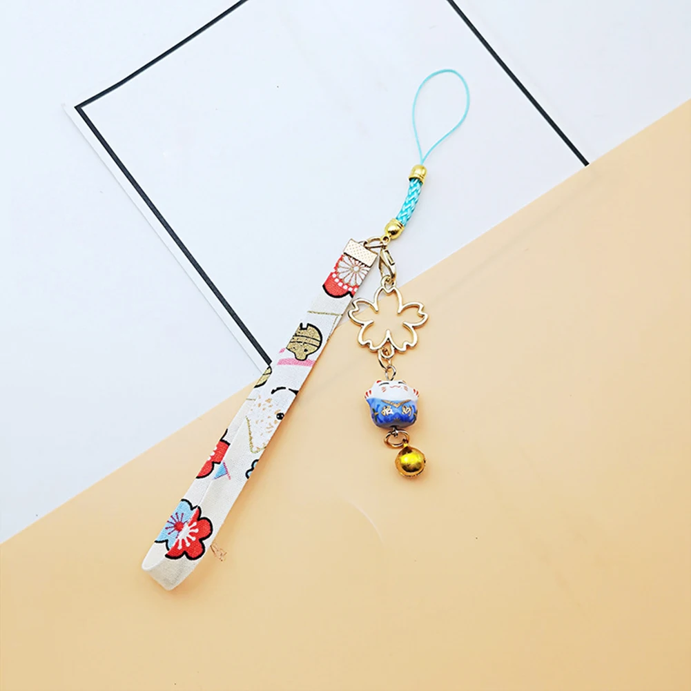Cute Cartoon Lucky Cat Keychain Maneki Neko Trinkets Car Phone Accessory Bag Pendant Good Luck Fortune Wealth Lover Gift