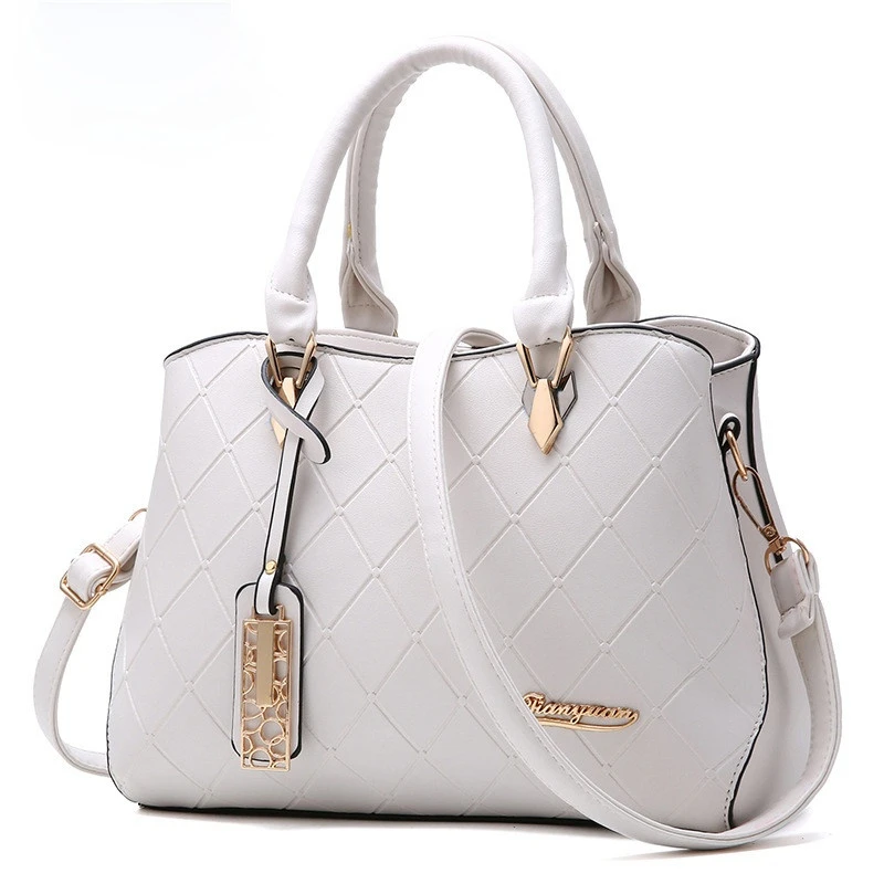 

Female Bag Fashion Casual Women's Retro Handbags Luxury Vintage Handbag Designer Shoulder Bag for Women White Simulation Leather