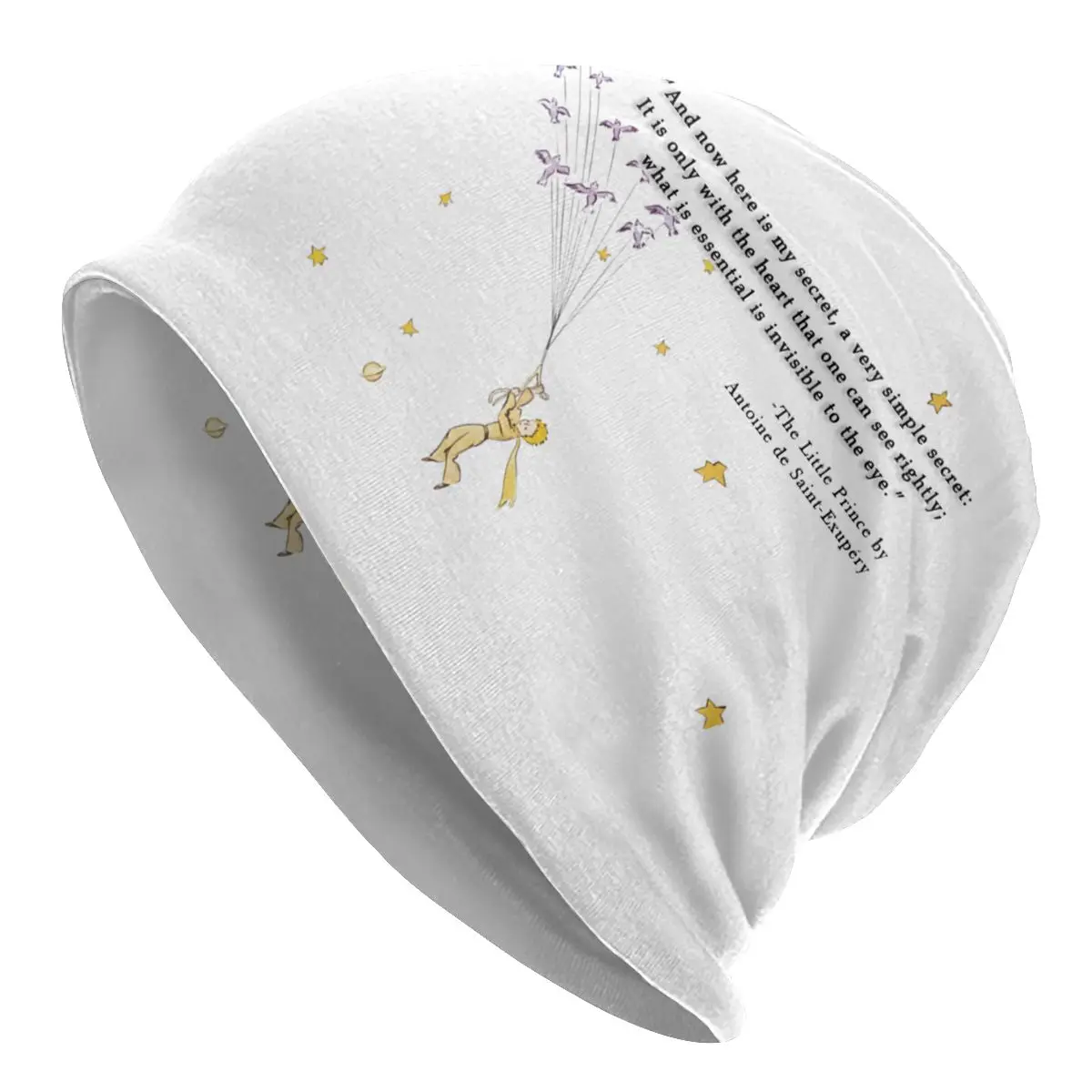 

Уличная одежда Little Prince, зимние теплые женские и мужские вязаные шапки, взрослые шапочки, облегающие шапки, шапки, Сказочная фантастика, фран...