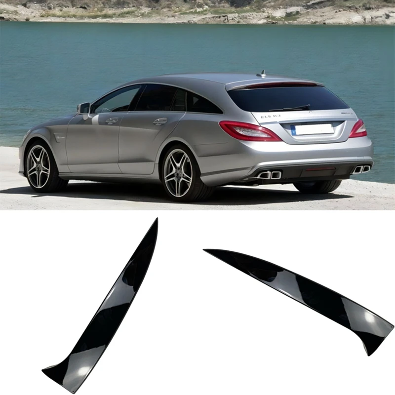 

Rear Window Side Spoiler For Mercedes-Benz CLS-Class 63 C218 X218 Shooting Brake 2011-2018 ABS Gloss Black Rear Canards Splitter