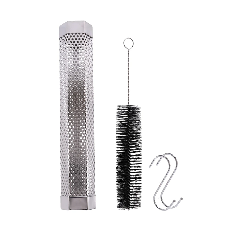 

Дымовая трубка-12-дюймовая дымовая трубка для гранулированного гриля, 5 часов углубления дыма, дымовая трубка для гранулированного дыма для ...