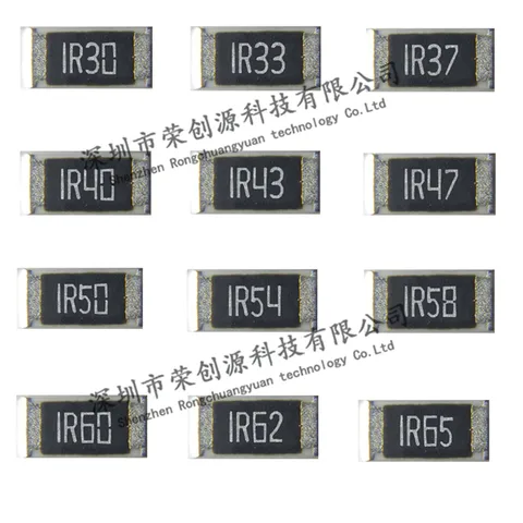 100 шт./лот 1206 smd чип-резистор 1% 1R30 1R33 1R37 1R40 1R43 1R47 1R50 1R54 1R58 1R60 1R62 1R65 3,2*1,6 мм 1/4 Вт