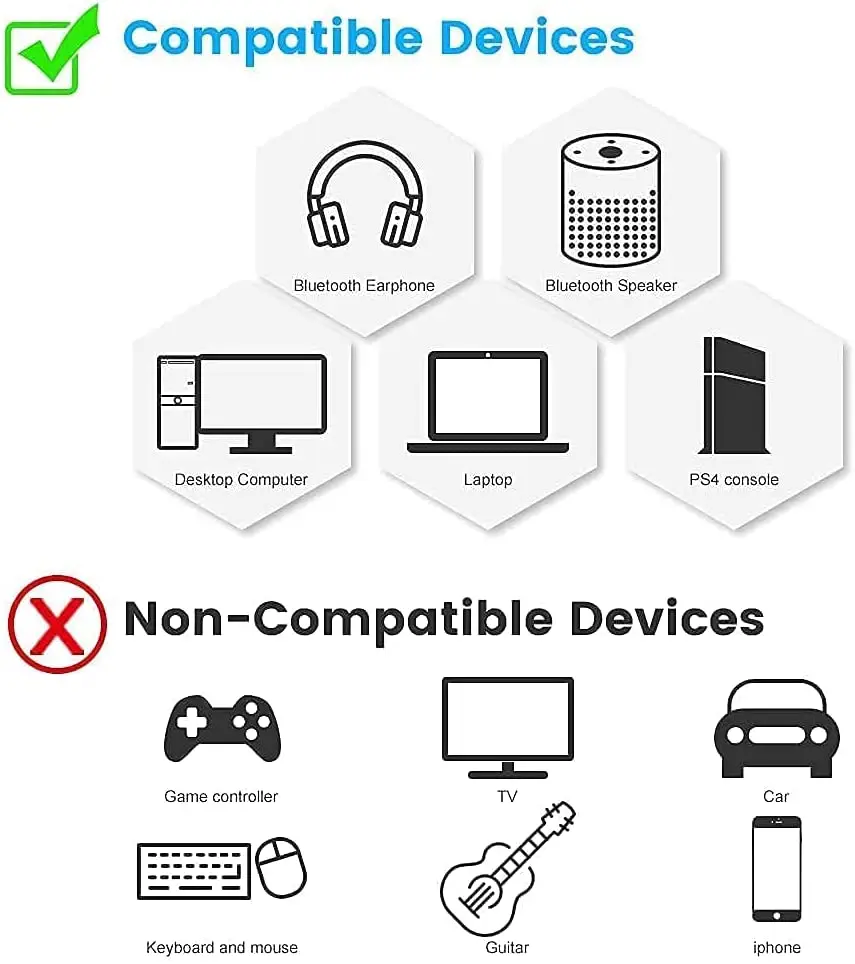 [Модернизированный] 1Mii USB Bluetooth-адаптер для ПК Mac ноутбуков PS5/PS4 аудио-адаптер с