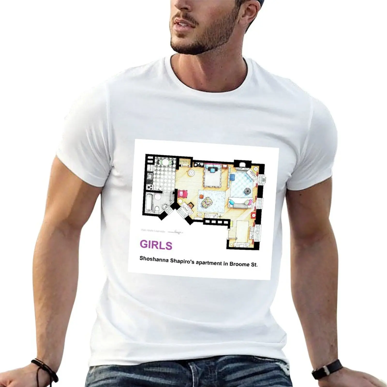 Фото Планировка квартиры Шошанны Шапиро от GIRLS T-Shirt Anti-Fade Casual Tee Shirt №1