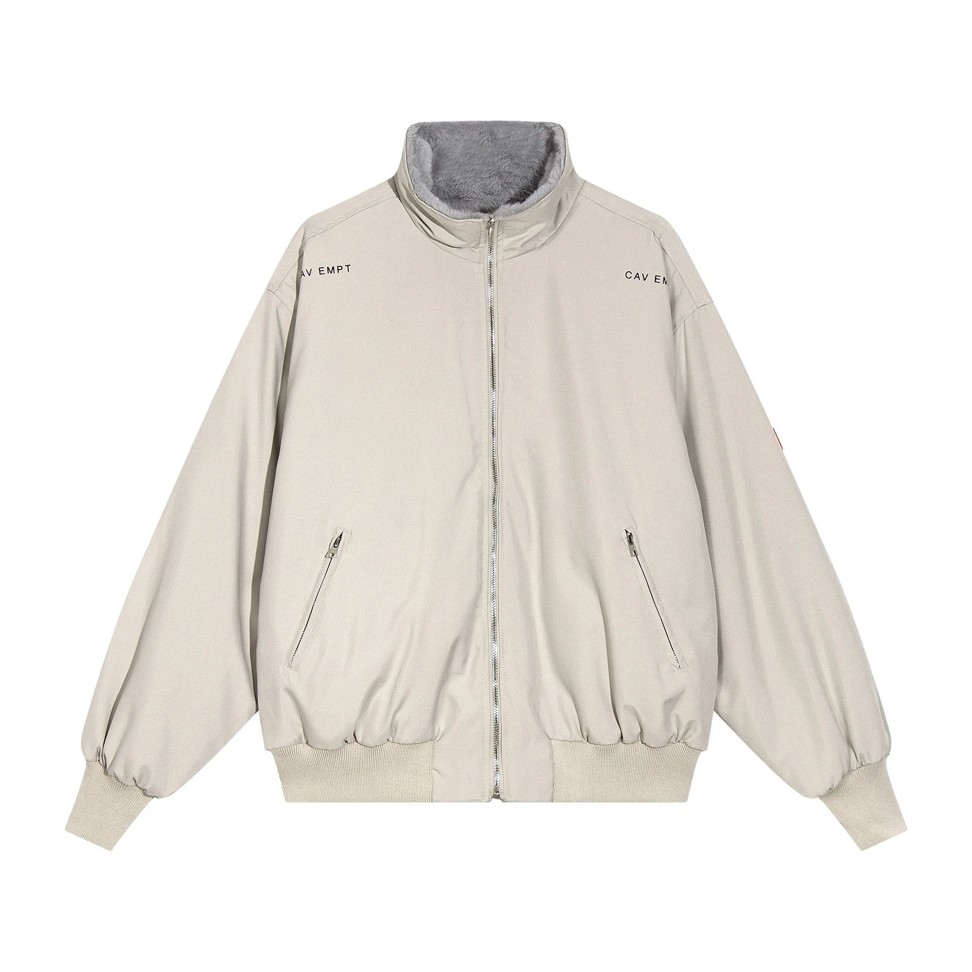 

The new CAVEMPT C.E Autumn/Winter 2023 reversible fleece waterproof slogan warm coat for men and women