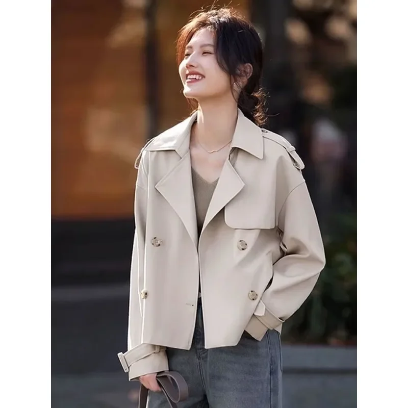 Куртка высшего класса женская маленькая желтая 2024 новые весенне-осенние модели