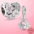 Бусина-Шарм лепестки цветов из серебра 2021 пробы