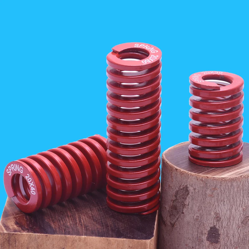 

1PCS Mould Die Spring Outer Dia 8mm Inner Dia 4mm Red Long Light Load Stamping Compression Mould Die Spring Length 15-100mm