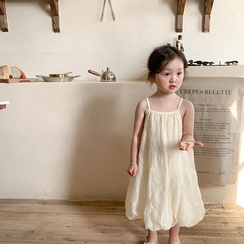 

Детская одежда, Новинка лета 2023, платье для девочек, детская юбка на бретелях, пляжная юбка, юбка принцессы, эксклюзивная одежда, простой стиль