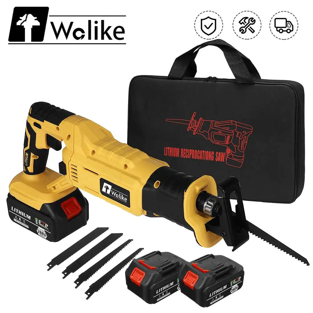 Беспроводная сабельная пила, 288 в, 3000 Вт, для резки металла, дерева, сада, электропила для Makita, батарея 18 в