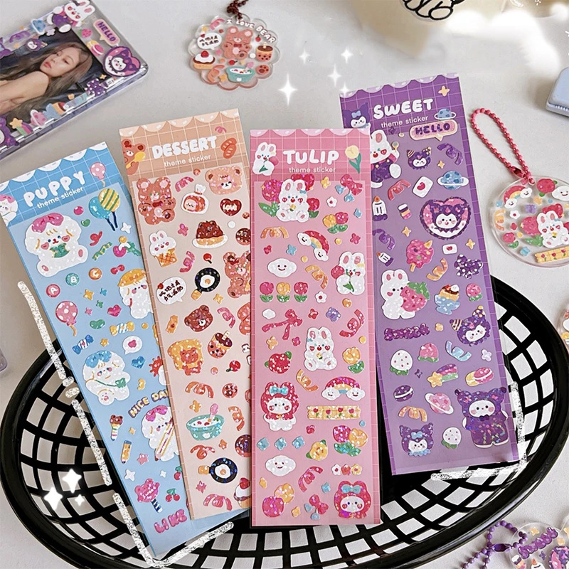 

Корейский Ins красочный кавайный кролик тема Гоо карточка наклейка Сделай Сам альбом для скрапбукинга дневник альбом звезда гонящий подарок...