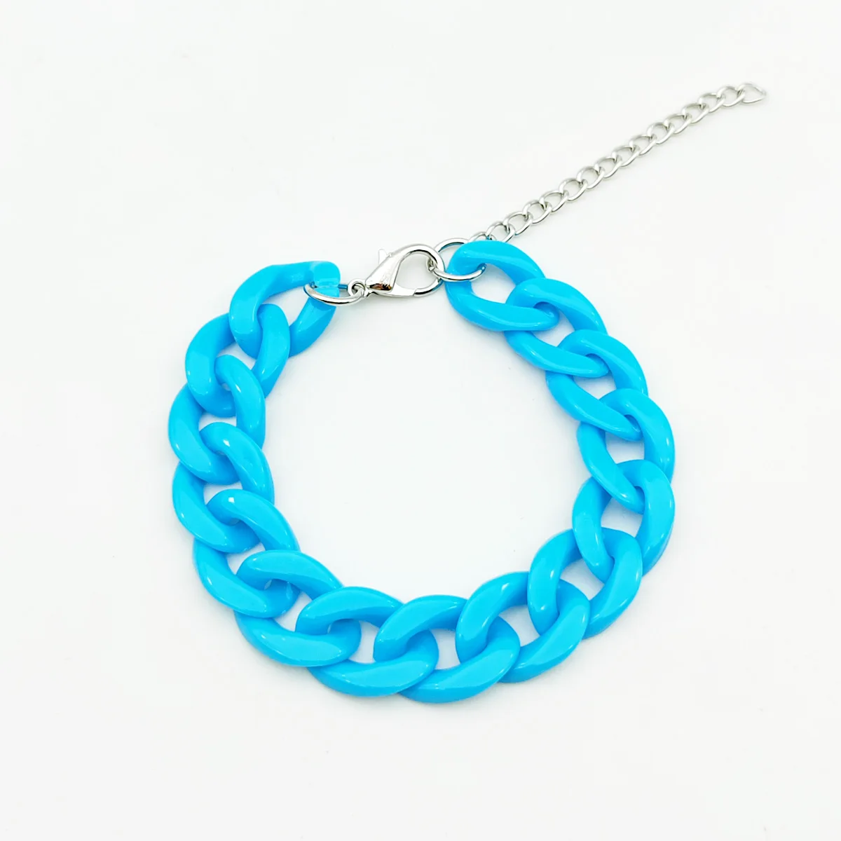 Браслеты-цепочки унисекс из акрила разноцветные толстые богемные с эпоксидной