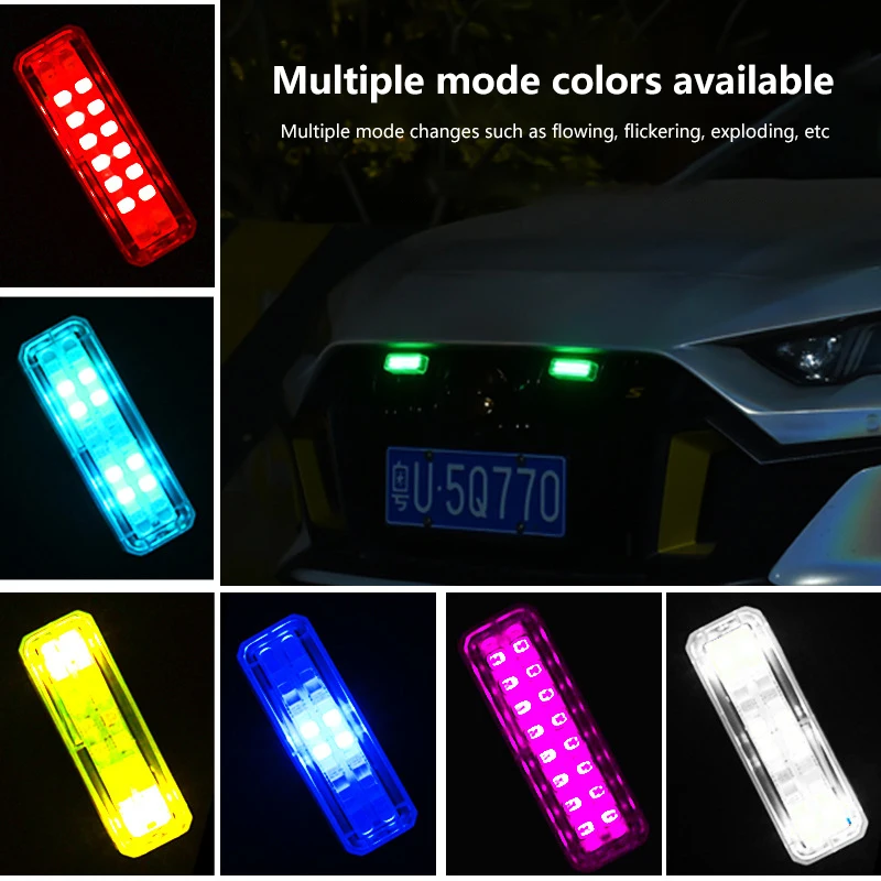 1 шт. автомобильный солнечный светодиодный сигнальный светильник ночная езда для