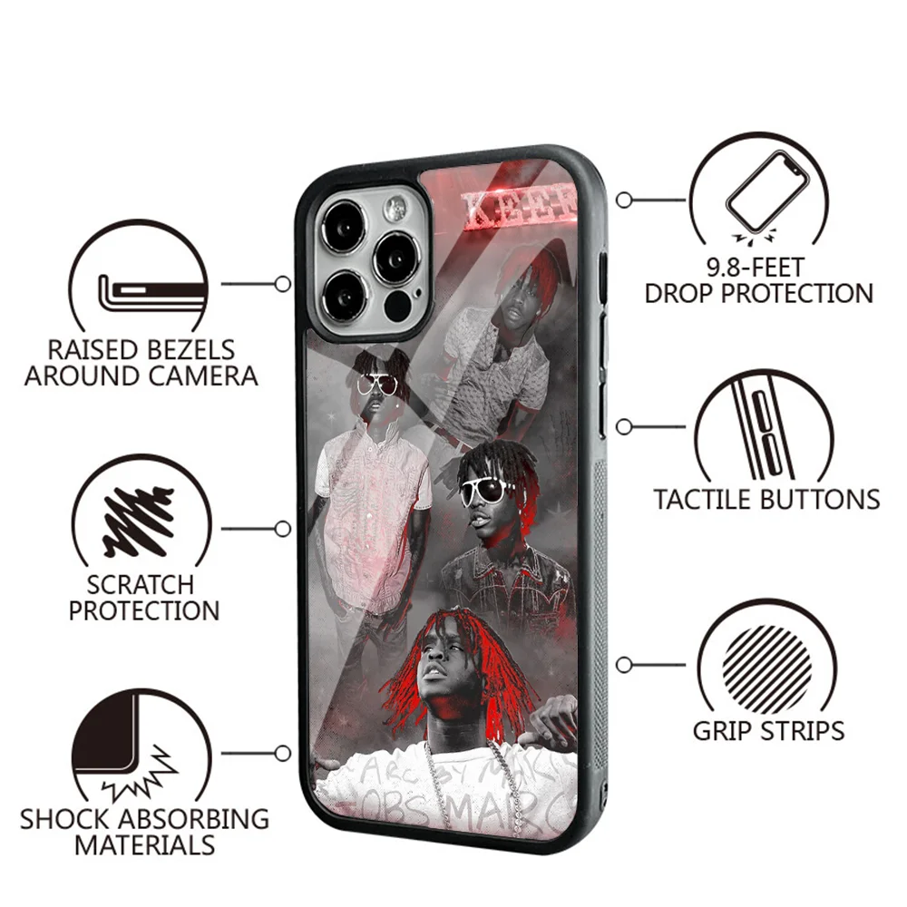 Чехол для телефона C-Chief K-Keef Rapper IPhone 11 12 13 14 15 Plus Pro Max зеркальный акриловый чехол из