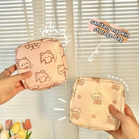 cute kawaii sanitary napkin pad pouch towel storage bag cartoon large capacity physiological period tampon organiser mini bag