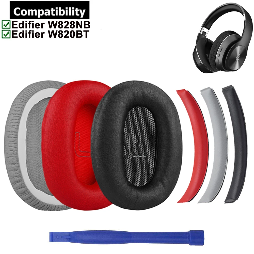 

1 Pair Replacement PU Leather Earpads Ear Pads Cover Cups Pillow Headband Repair Parts for Edifier W820BT W828NB Headphones