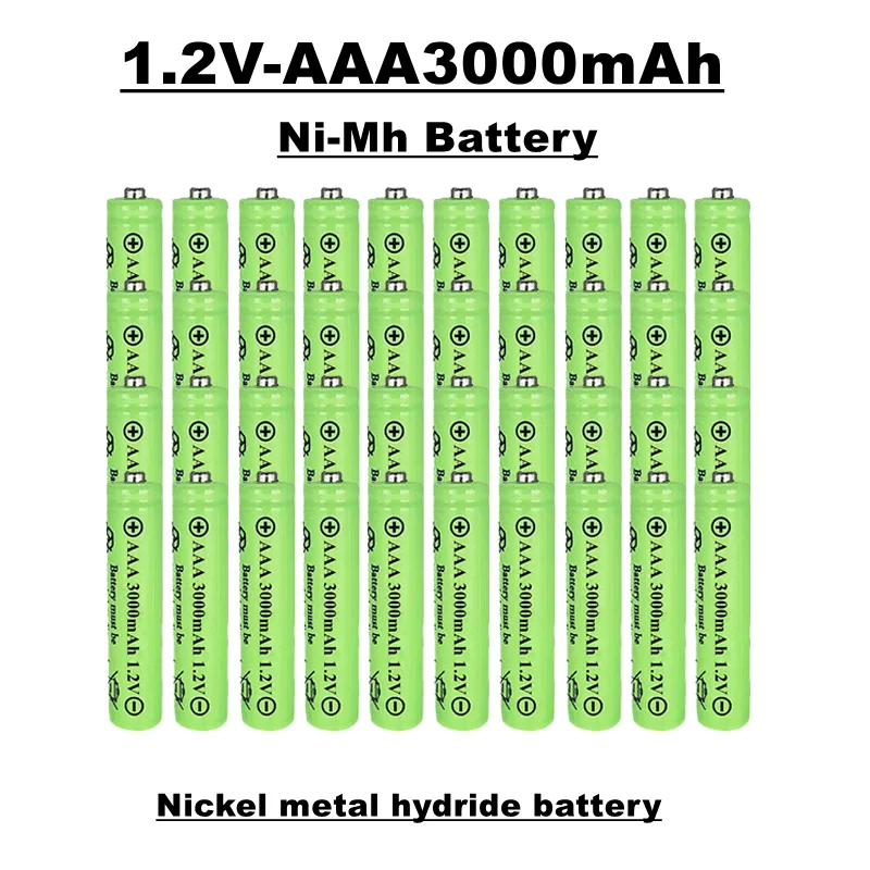 

Lupuk-1.2V nickel metal hydride rechargeable battery, AAA model, 3000mAH, suitable for remote controls, toys, clocks, radios,etc