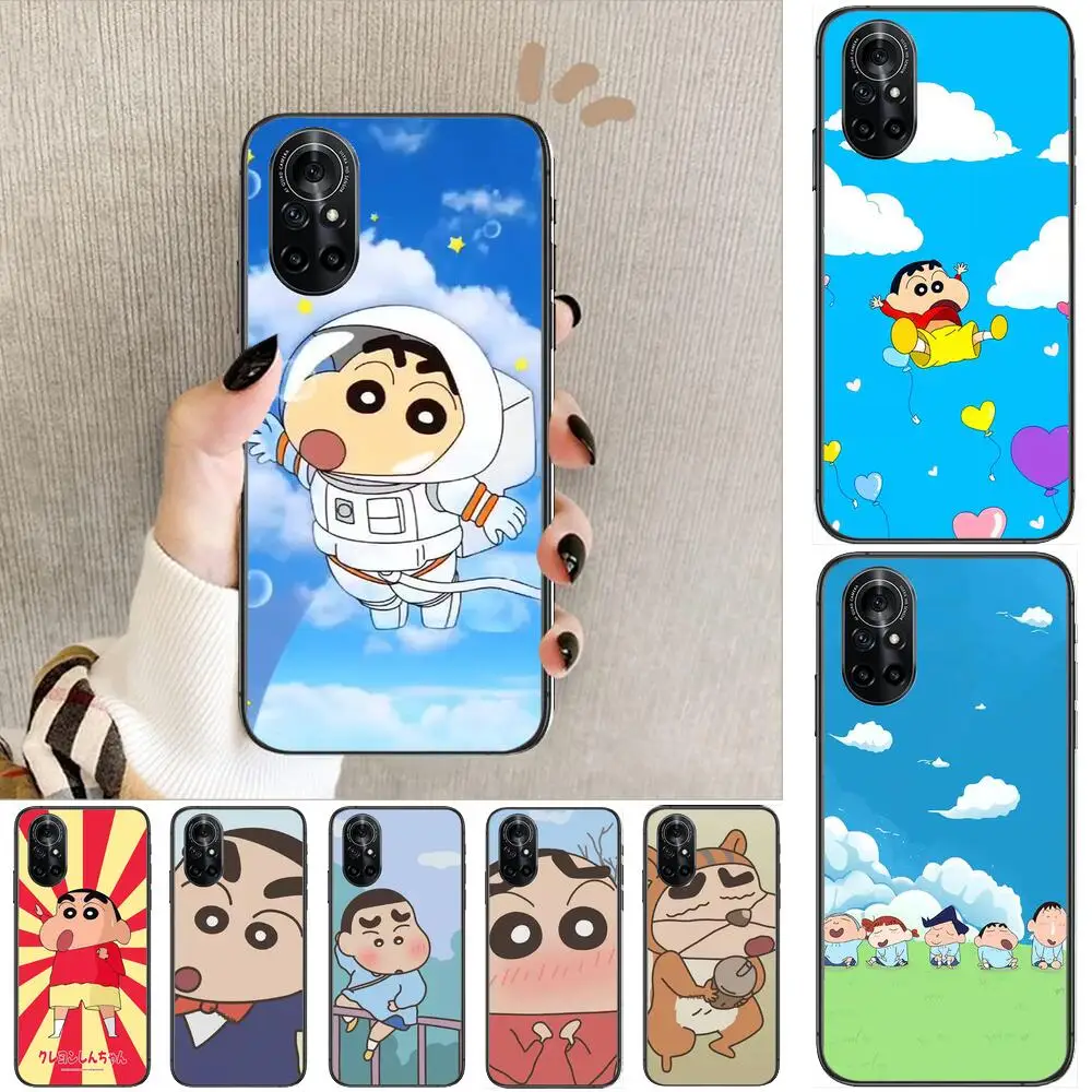 

HD-little crayon little new Clear Phone Case For Huawei Honor 20 10 9 8A 7 5T X Pro Lite 5G Black Etui Coque Hoesjes Comic Fas