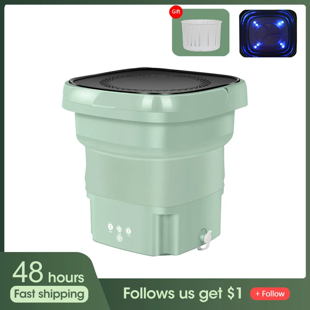 

Складная Стиральная машина с бесшумным двигателем, 4,5 л