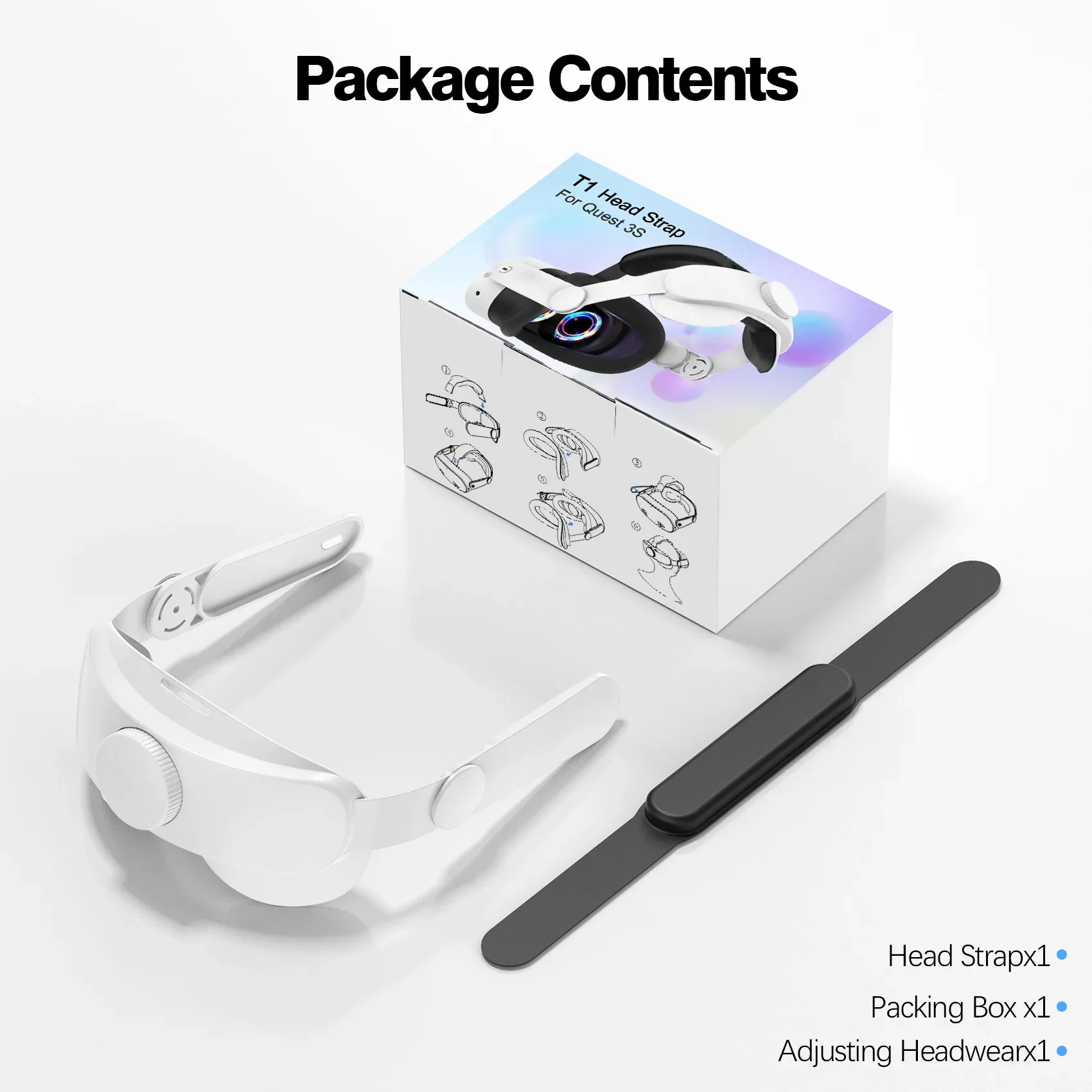 Для Q-uest3S ремешок на голову Мини-ремешок VR Аксессуары совместимые с Q-uest 3/Quest 3s