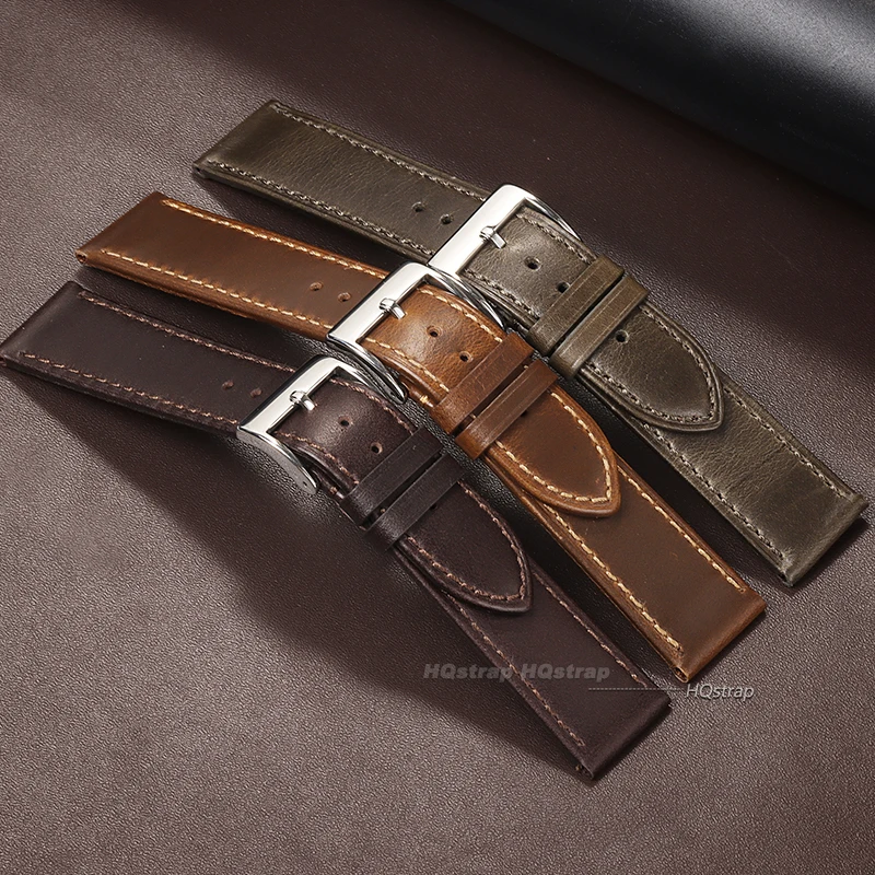 Ремешок из воловьей кожи для мужских и женских часов