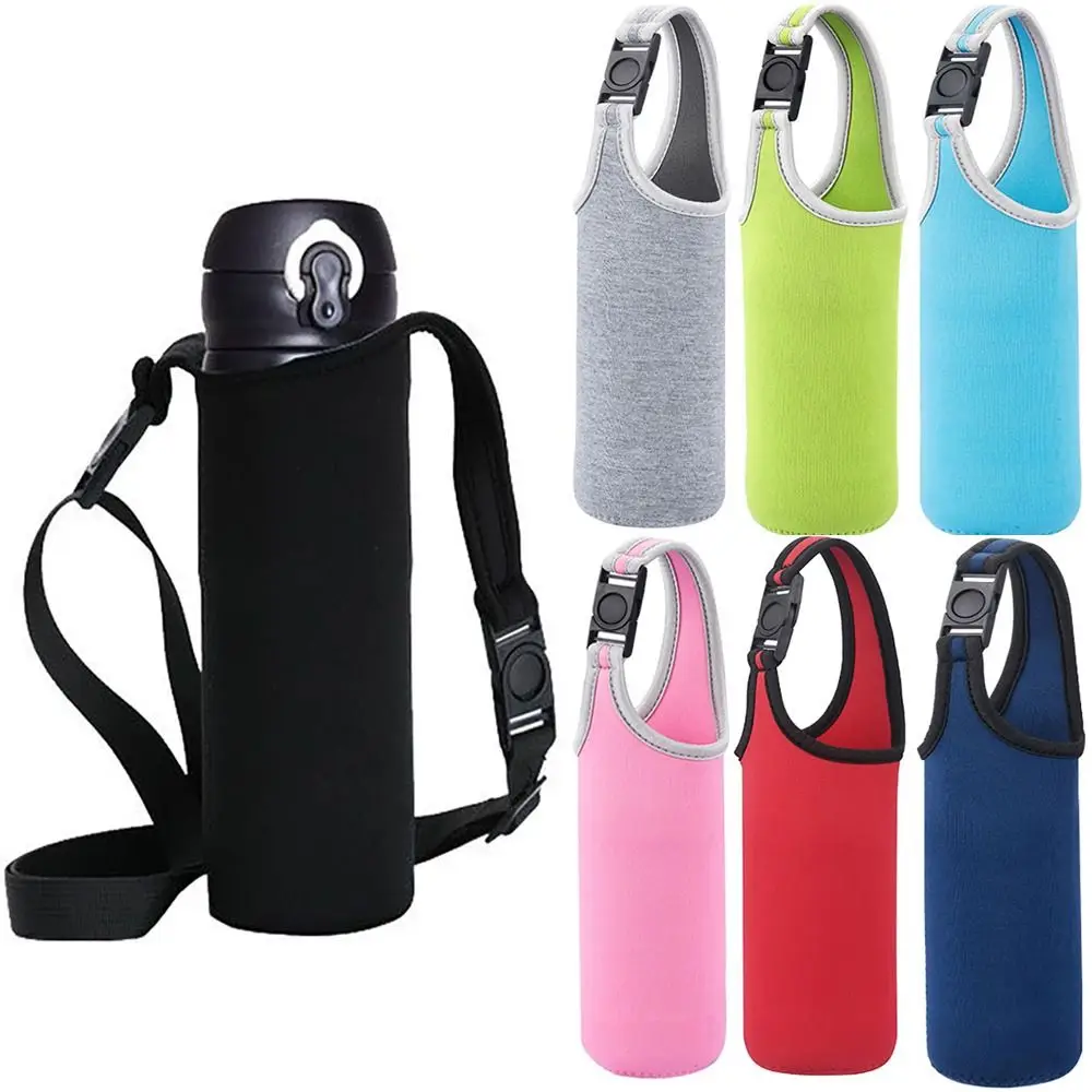 

750ml Sports Water Bottle Cover Bag Pouch with Strap Neoprene Water Bottle Carrier Insulated Bag Pouch Holder Shoulder Strap