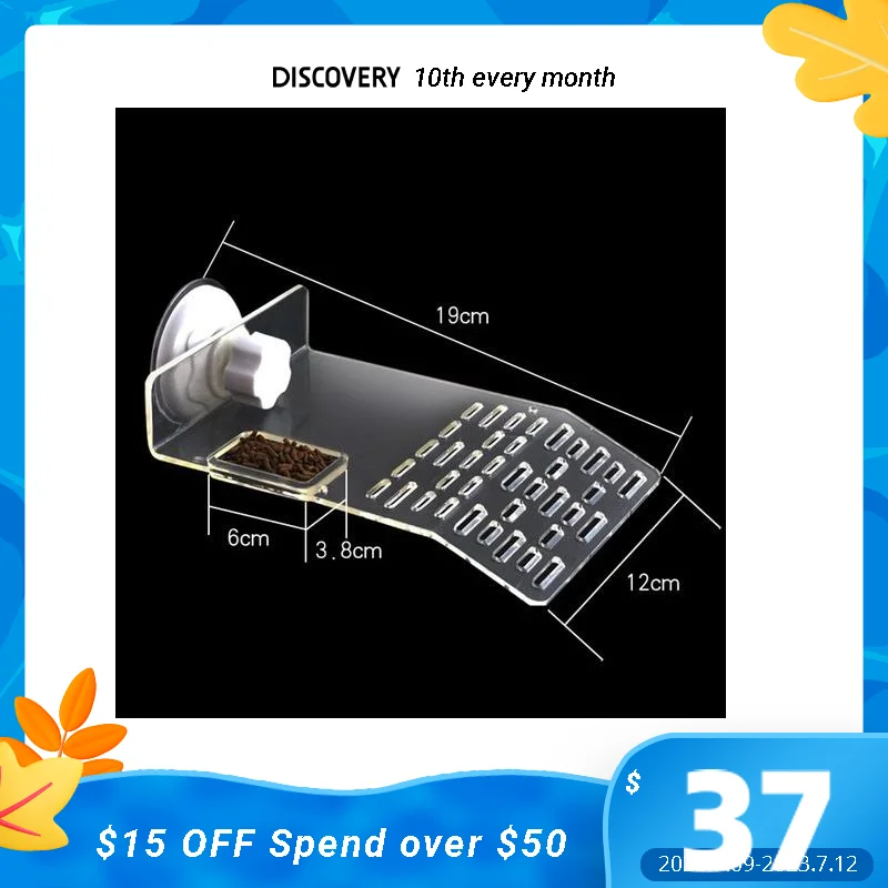 

Turtle Platform Decorative Easy Install Rest Floating Tool Non Toxic Basking Terrace Odorless Aquarium Acrylic Strong Suction