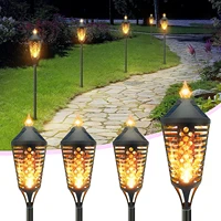solar flame torch lights flickering light ip65 waterproof garden decoration solar lights outdoor lawn path yard patio lamps