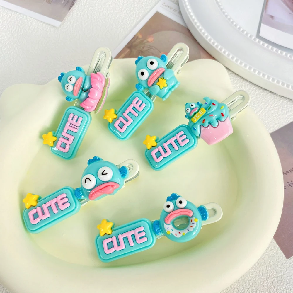 Заколка для волос с героями мультфильмов в стиле аниме Hangyodon кавайная