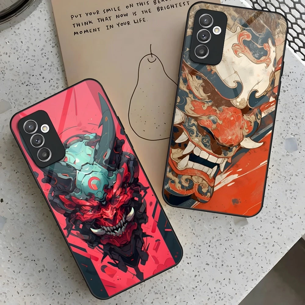 Japanese Oni Hannya Samurai Demon Mask Phone Case for Samsung A15 A25 A35 A55 A14 A12 A22 A32 A52 A11 A21 A31 A51 A05 A24 A34 A5