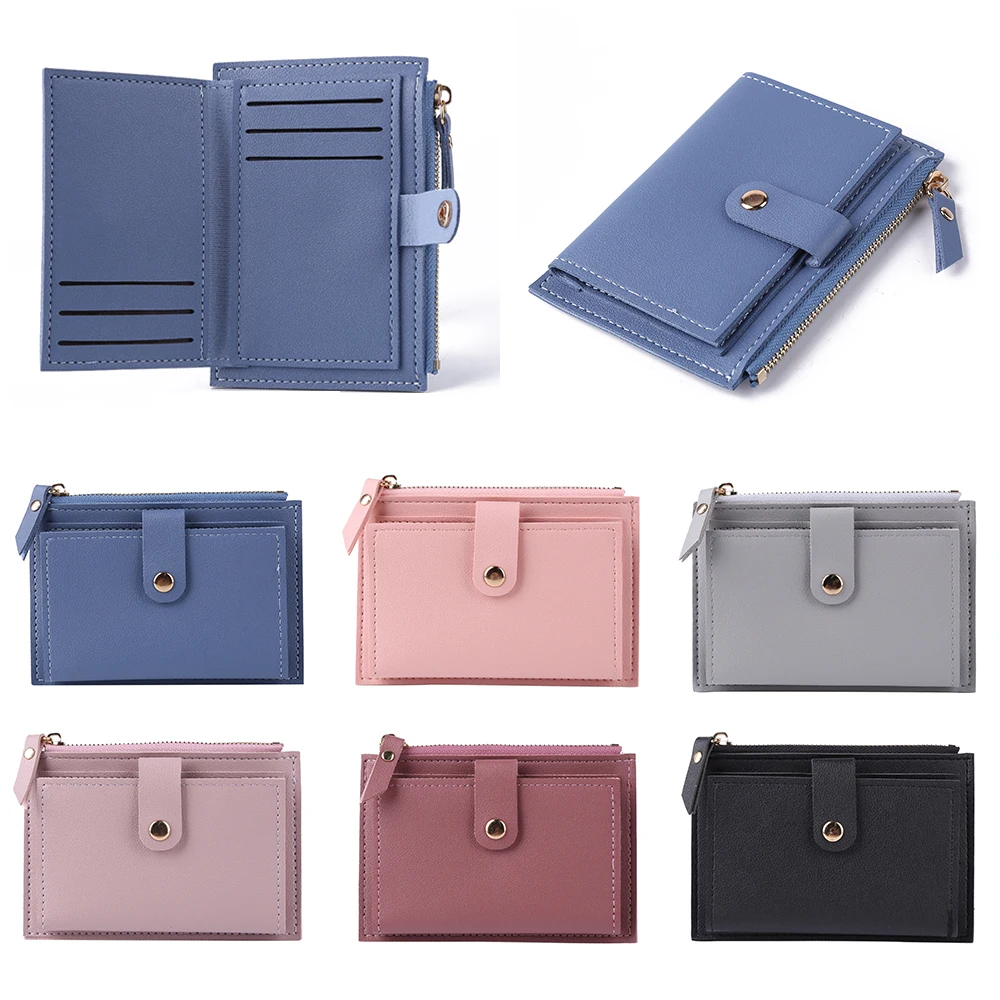 Мужской женский держатель для карт модный однотонный кредитных из искусственной