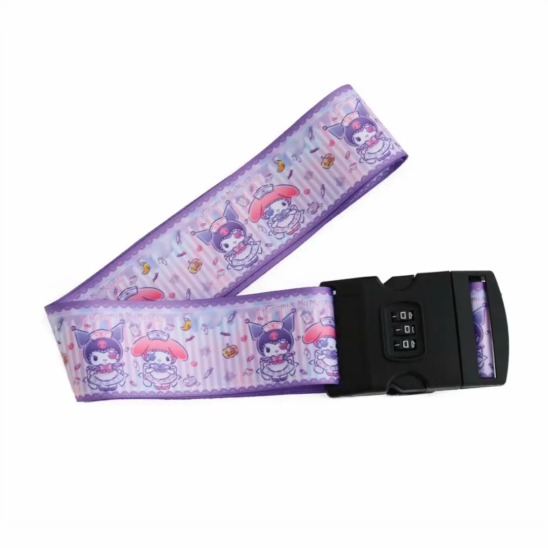 Kawaii Sanrios Kuromi аниме Регулируемый пароль замок для путешествий багажный ремень