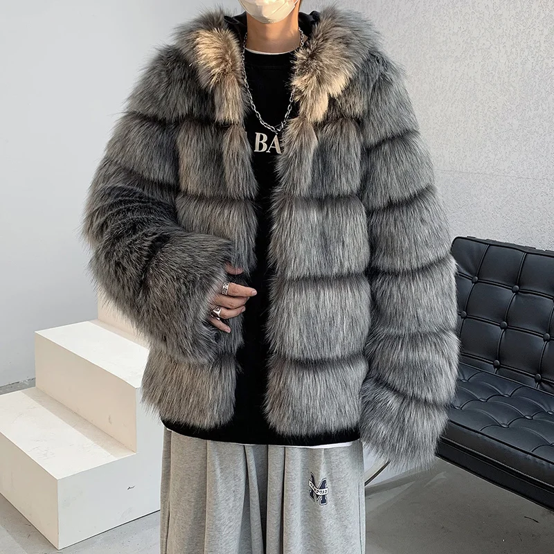 Winter Jacket Men Warm Fashion Thickened Hooded Jacket Men Streetwear Korean Loose Thick Short Coat Mens Fur Jackets M-3XL