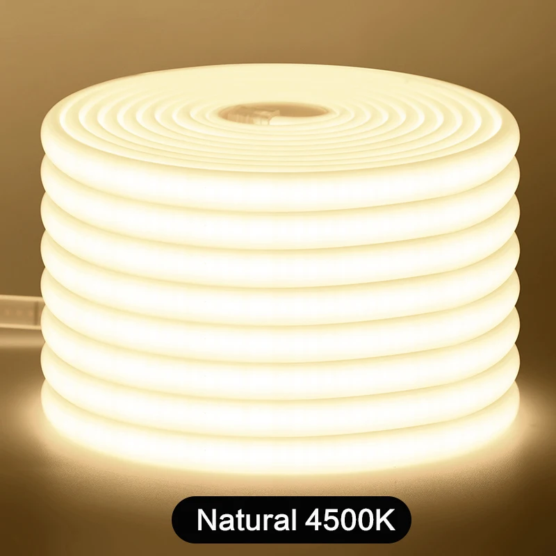 Водонепроницаемая светодиодная лента COB milky 288 LEDs/m 3000K 4500K 6000K 1-100 м