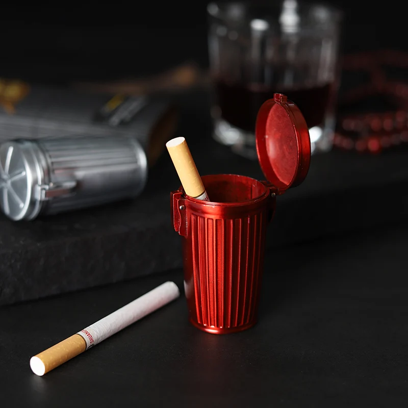 

Portable Ashtray Mini Pocket Ashtray Car Ashtray Outdoor Sealed Windproof Leak Proof Small Ashtray Box Travel Portable Ash Tray