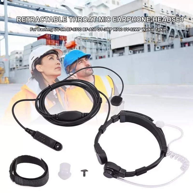 UV-9R Plus Walkie-Talkie Telescopic Throat Control For Baofeng UV-XR UV-XS GT-3WP UV-82WP