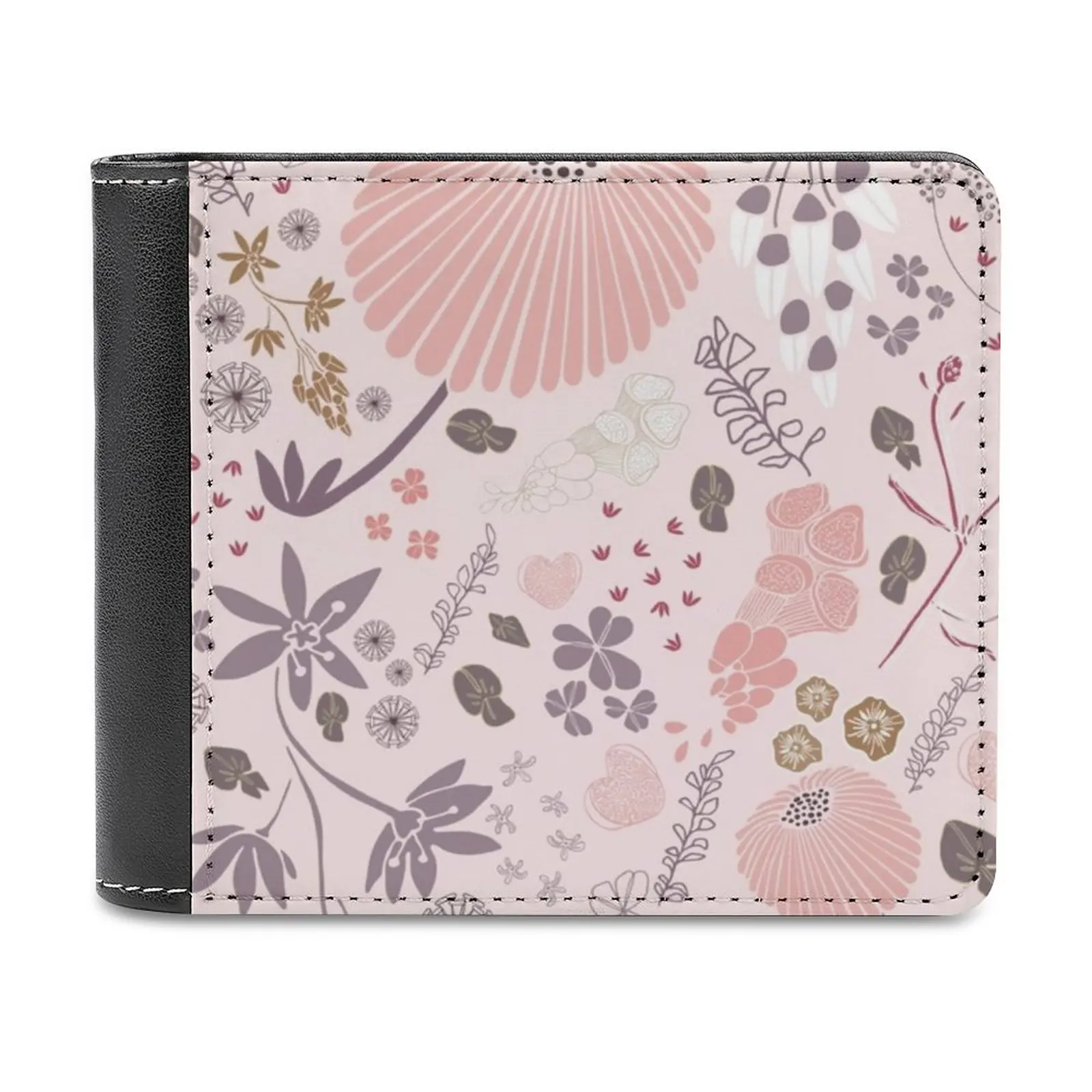 

Мужской кошелек из ПУ кожи, с изображением цветов