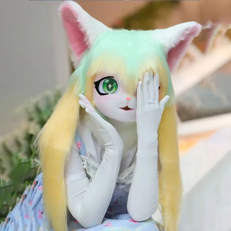 Kig милая голова зверя готовая маска аниме активность кошка COS гарнитура носимая